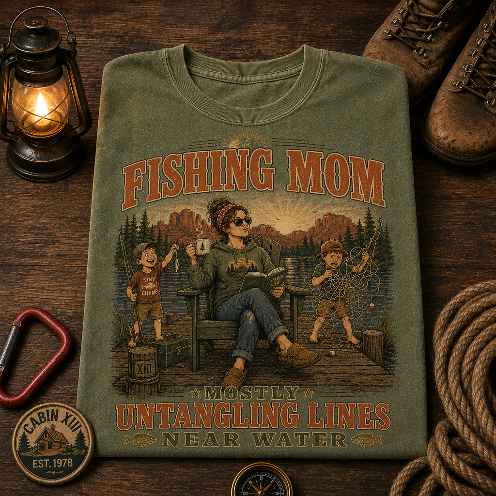 Fishing Mom Comfort Colors Tee