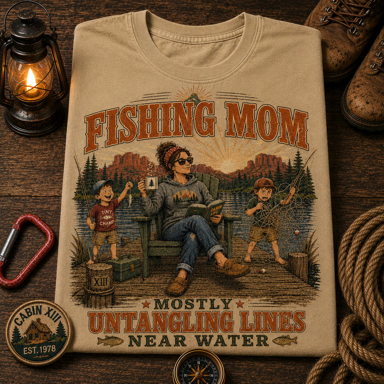 Fishing Mom Comfort Colors Tee