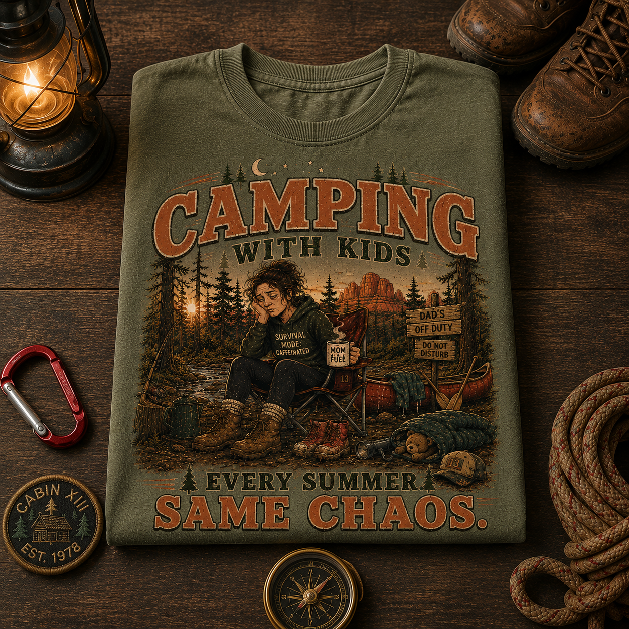 Camping Mom Comfort Colors Tee