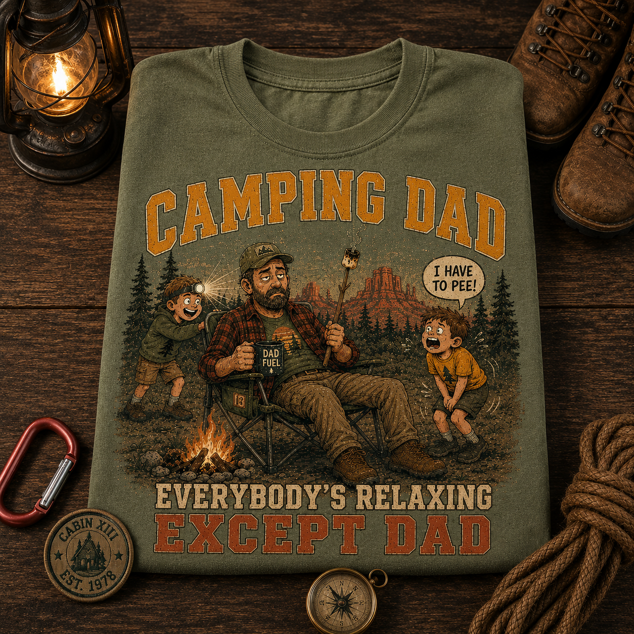 Camping Dad Comfort Colors Tee
