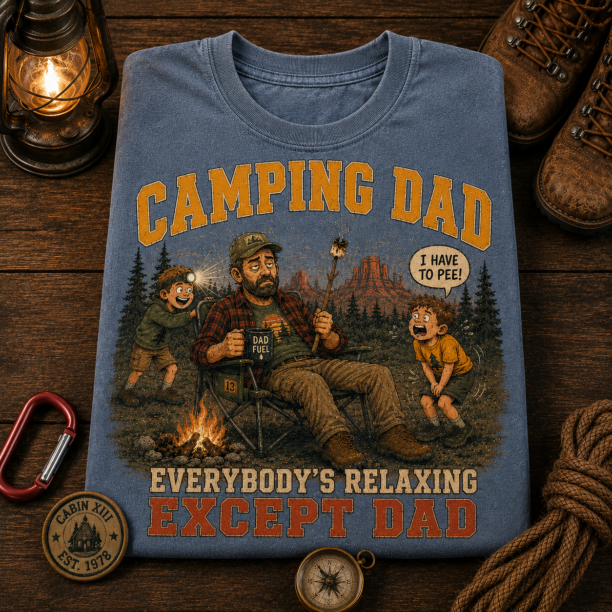 Camping Dad Comfort Colors Tee