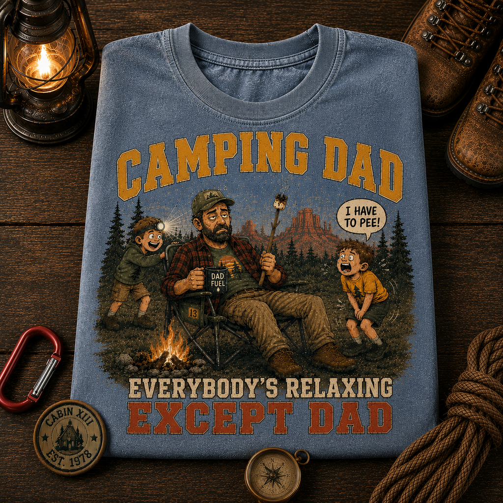 Camping Dad Comfort Colors Tee