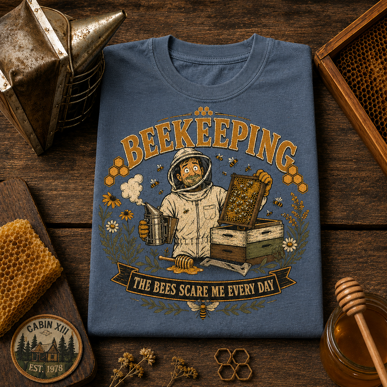 Beekeeping Bees Scare Me Comfort Colors Tee