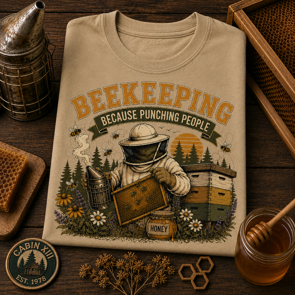 Beekeeping Punching People Comfort Colors Tee