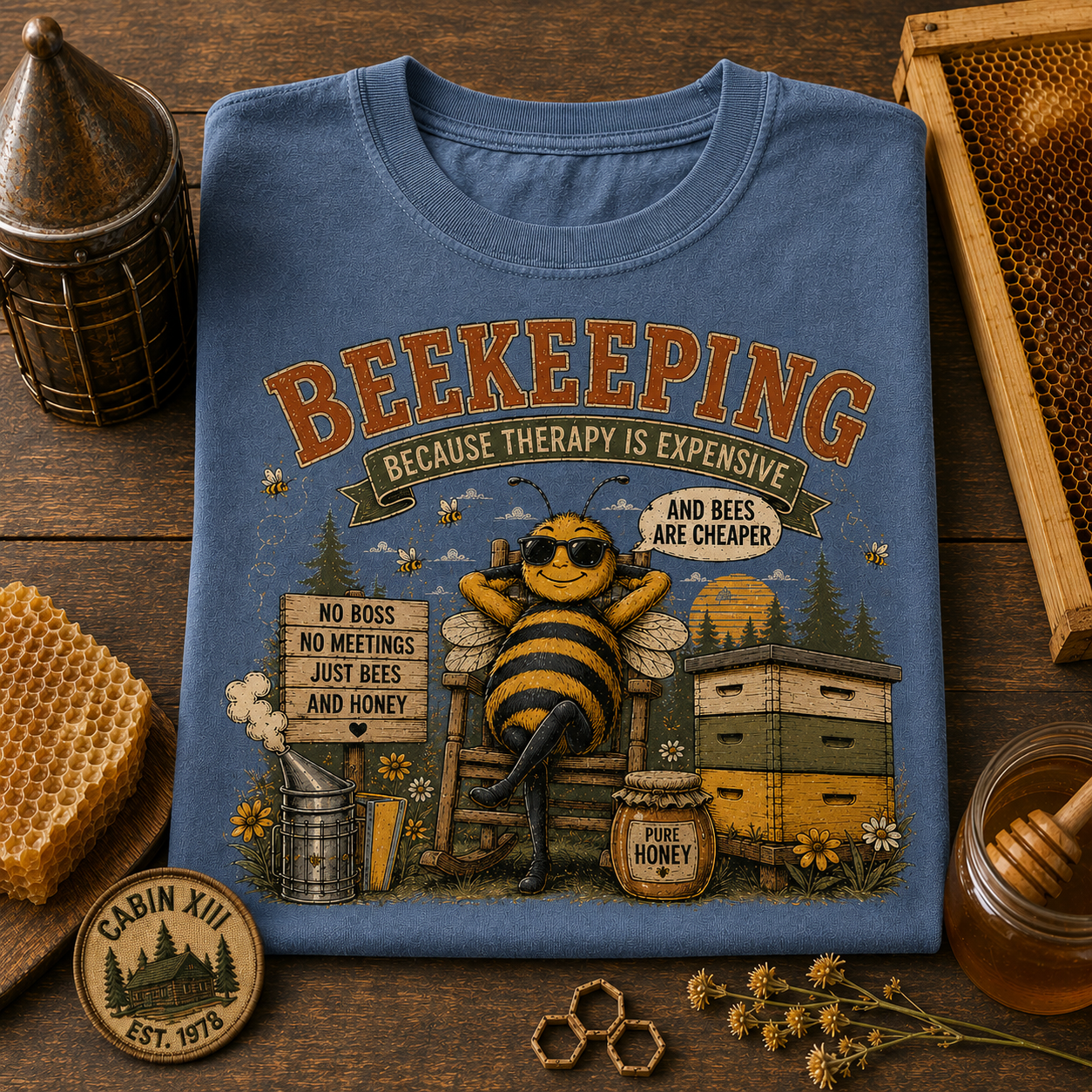 Beekeeping Humor T-Shirt — Vintage Comfort Colors Tee