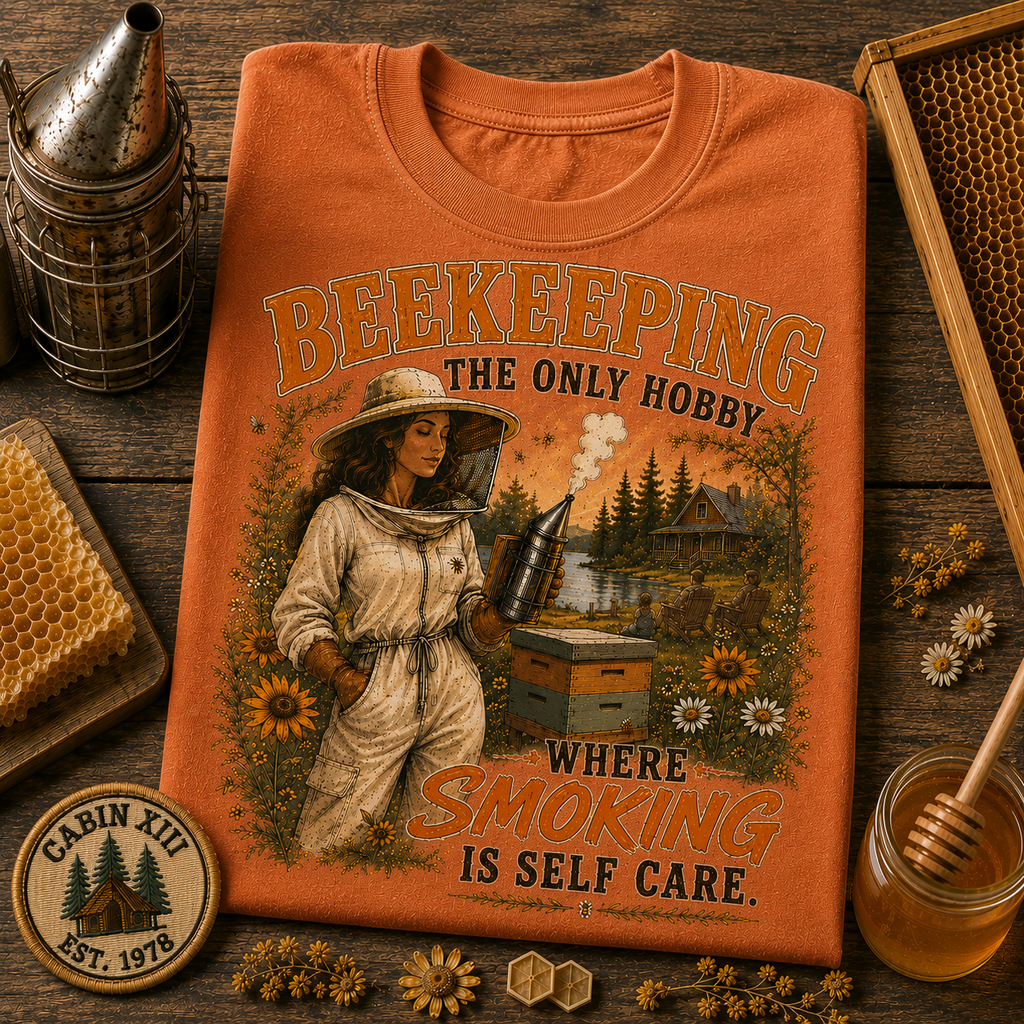 Beekeeping Smoking Humor Tee - Comfort Colors