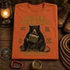 Funny Camping T-Shirt — Black Bear Tips Outdoor Tee