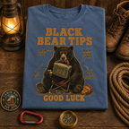 Funny Camping T-Shirt — Black Bear Tips Outdoor Tee