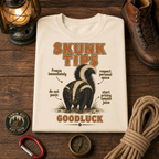 Funny Camping T-Shirt — Vintage Skunk Outdoor Tee