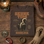 Funny Camping T-Shirt — Vintage Skunk Outdoor Tee