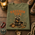 Raccoon Tips T-Shirt — Outdoor Humor Tee