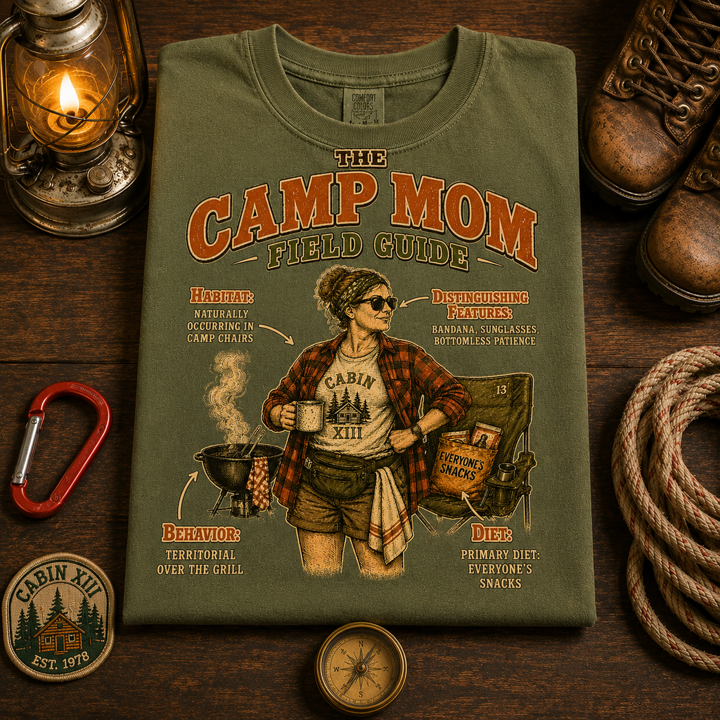 Camp Mom Field Guide Comfort Colors Tee