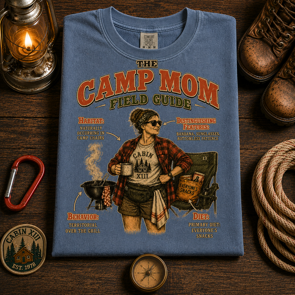 Camp Mom Field Guide Comfort Colors Tee