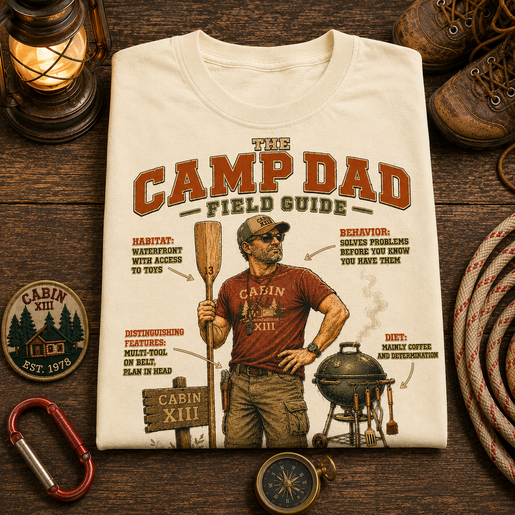 Camp Dad Field Guide Comfort Colors Tee