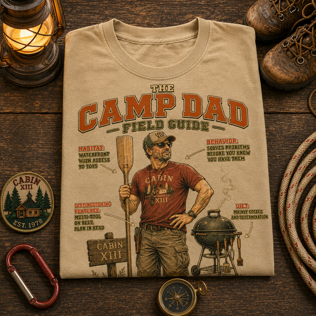 Camp Dad Field Guide Comfort Colors Tee