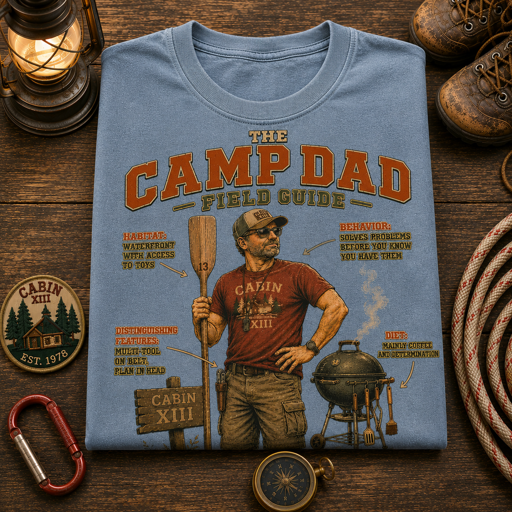 Camp Dad Field Guide Comfort Colors Tee