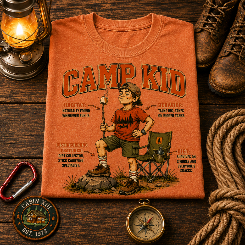 Camp Kid (Male) Field Guide Comfort Colors Tee