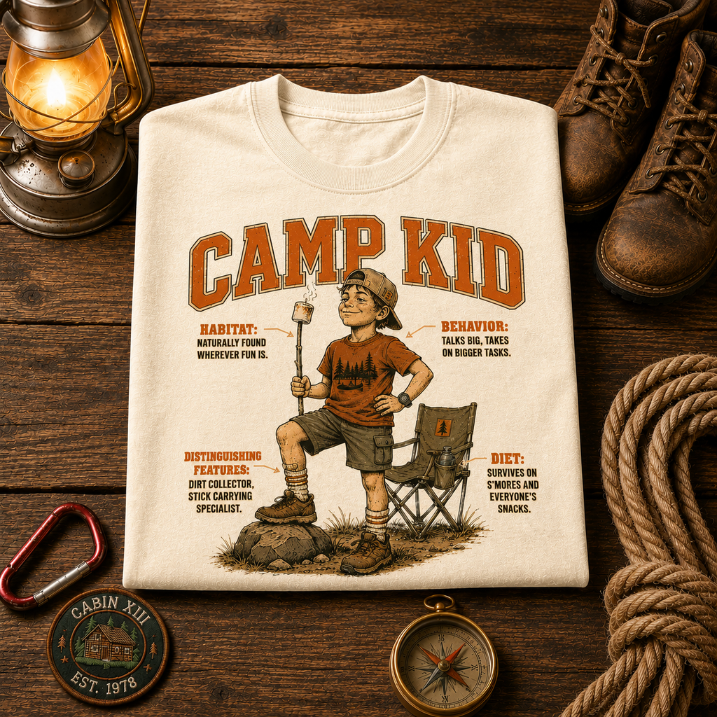 Camp Kid (Male) Field Guide Comfort Colors Tee