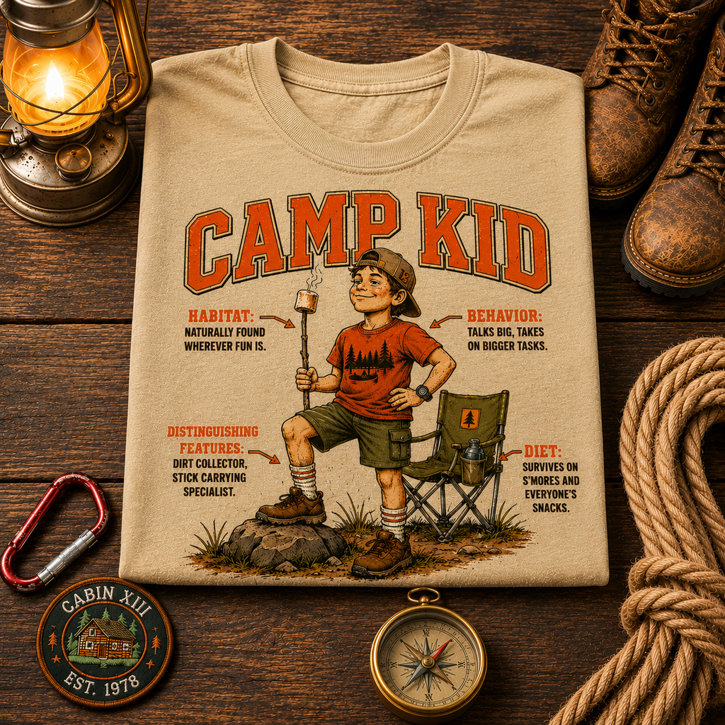 Camp Kid (Male) Field Guide Comfort Colors Tee