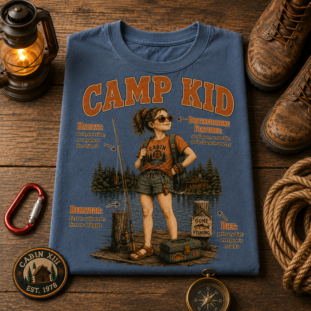 Camp Kid (Female) Field Guide Comfort Colors Tee