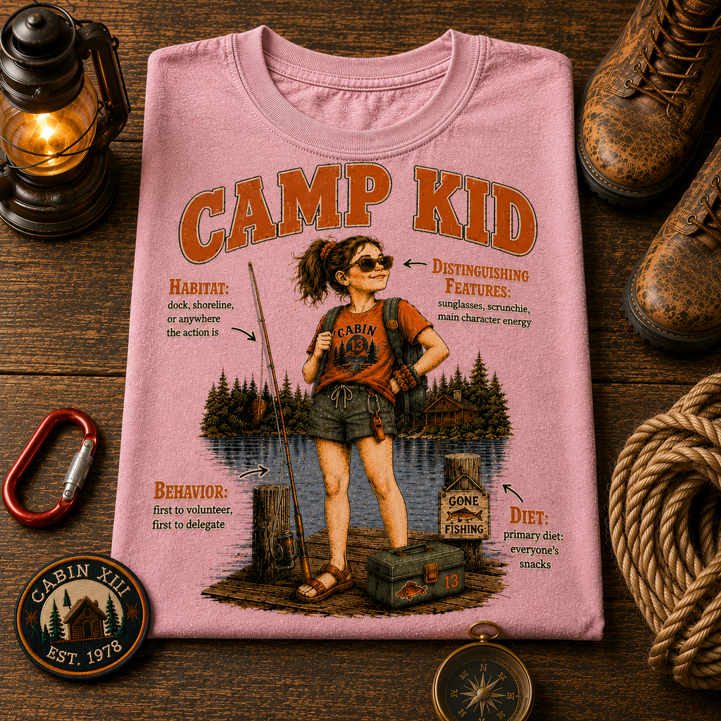 Camp Kid (Female) Field Guide Comfort Colors Tee