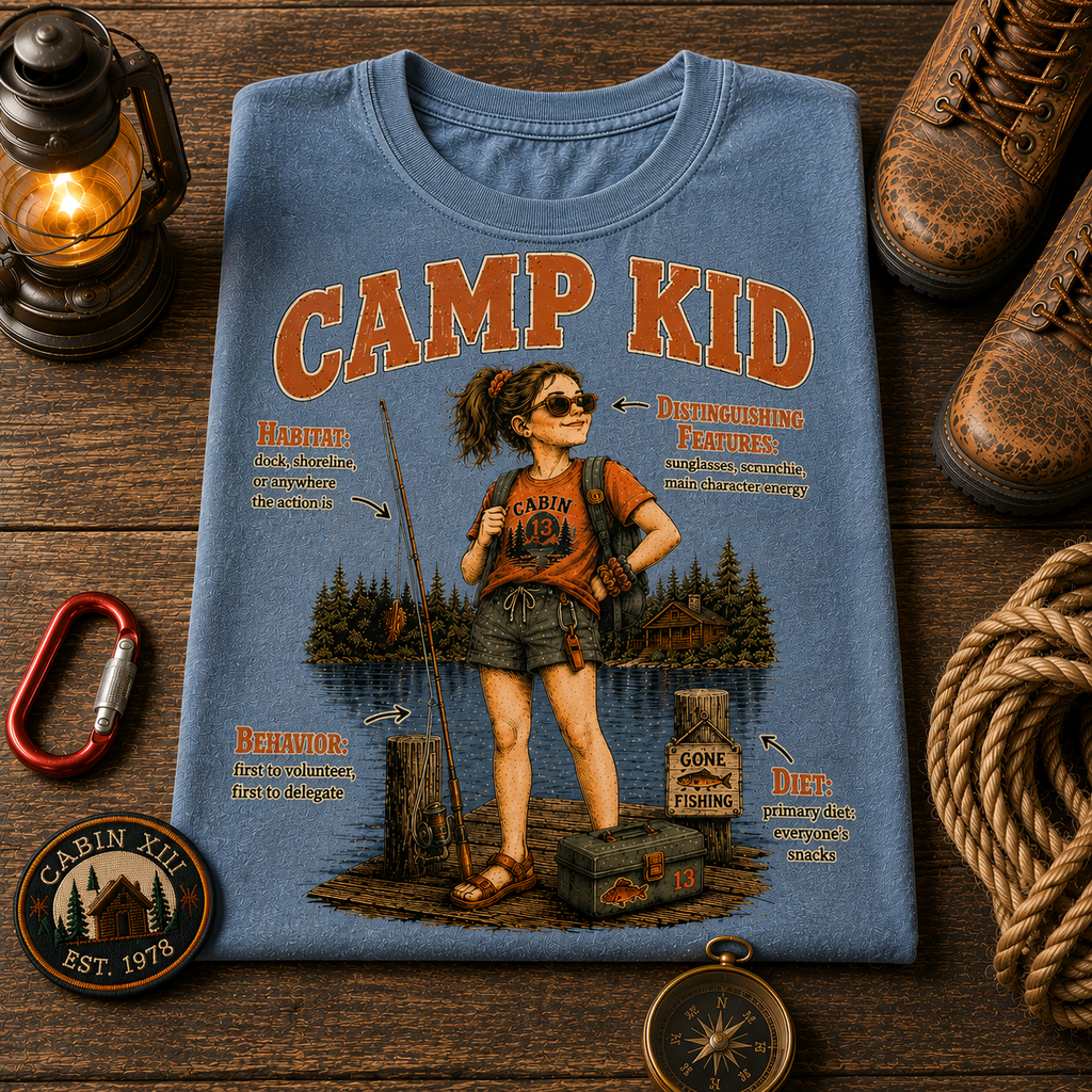 Camp Kid (Female) Field Guide Comfort Colors Tee