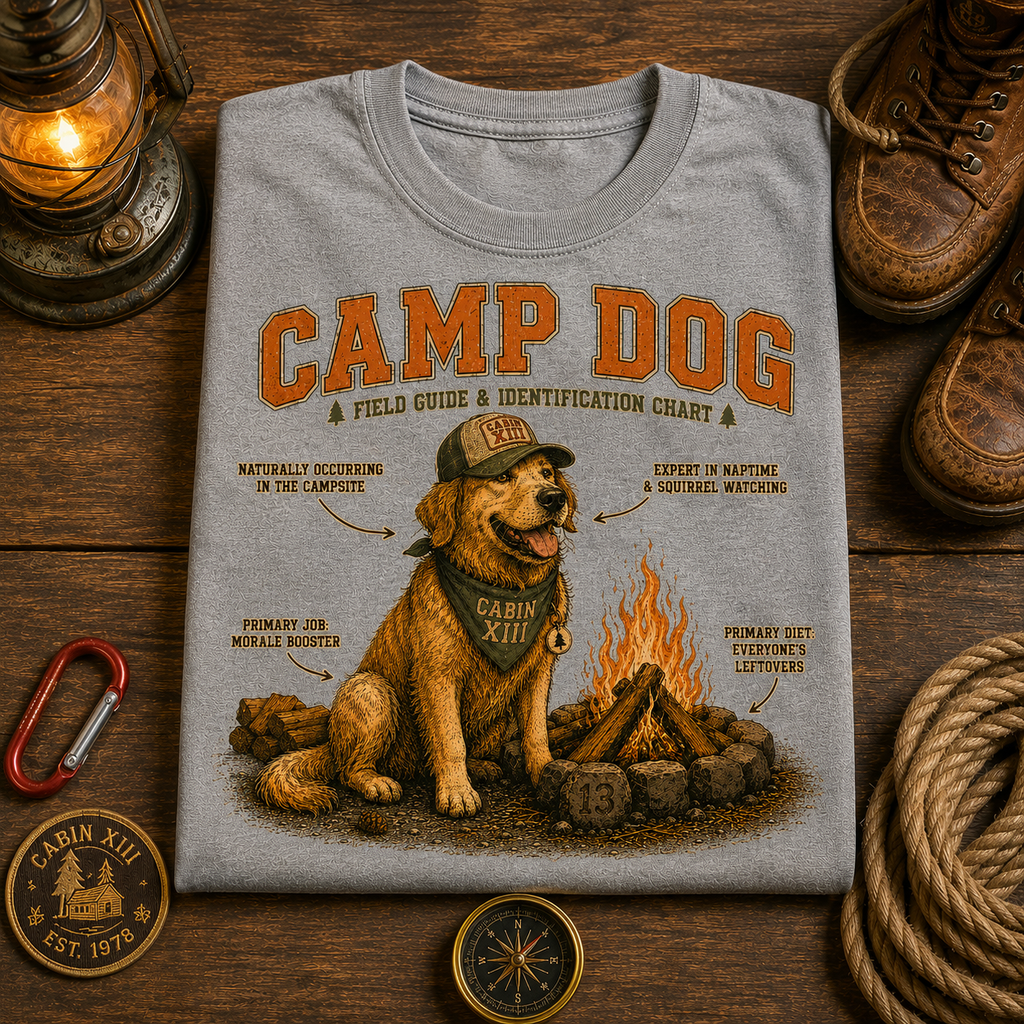 Camp Dog Field Guide Comfort Colors Tee