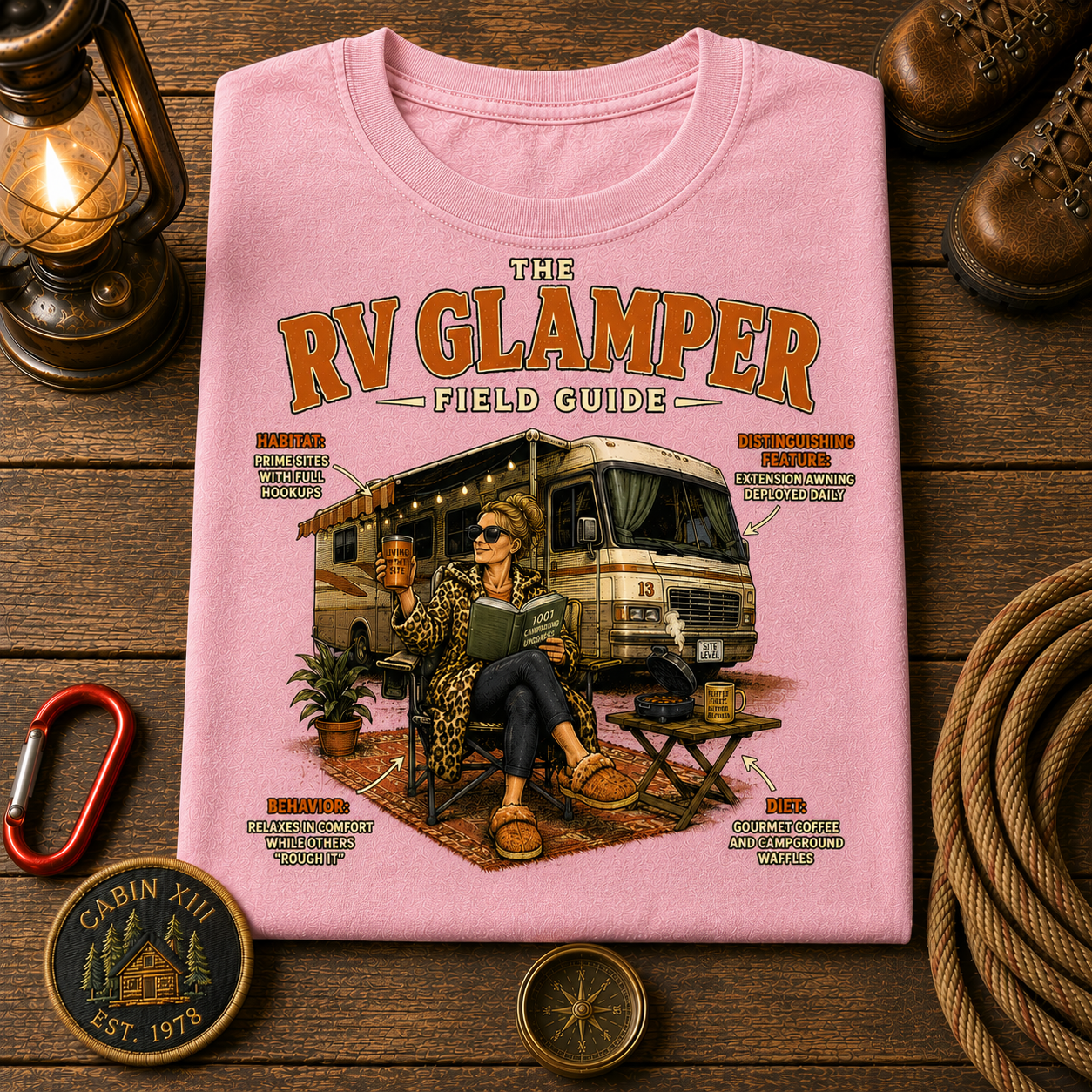 RV Glamper Field Guide Comfort Colors Tee