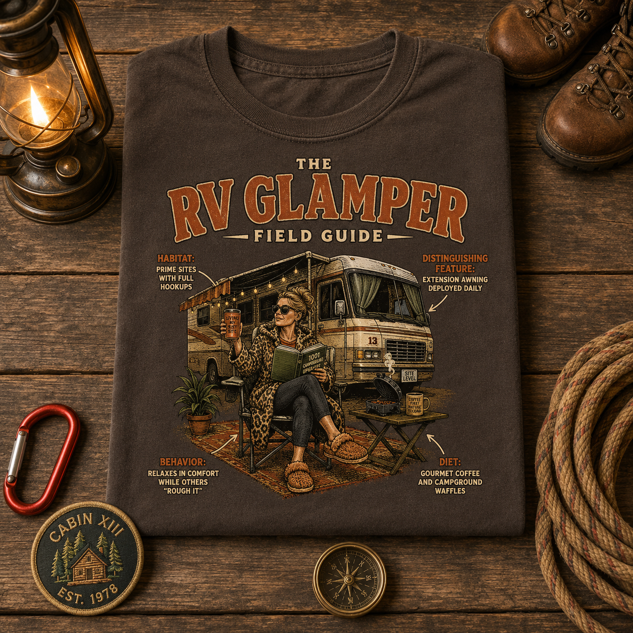 RV Glamper Field Guide Comfort Colors Tee