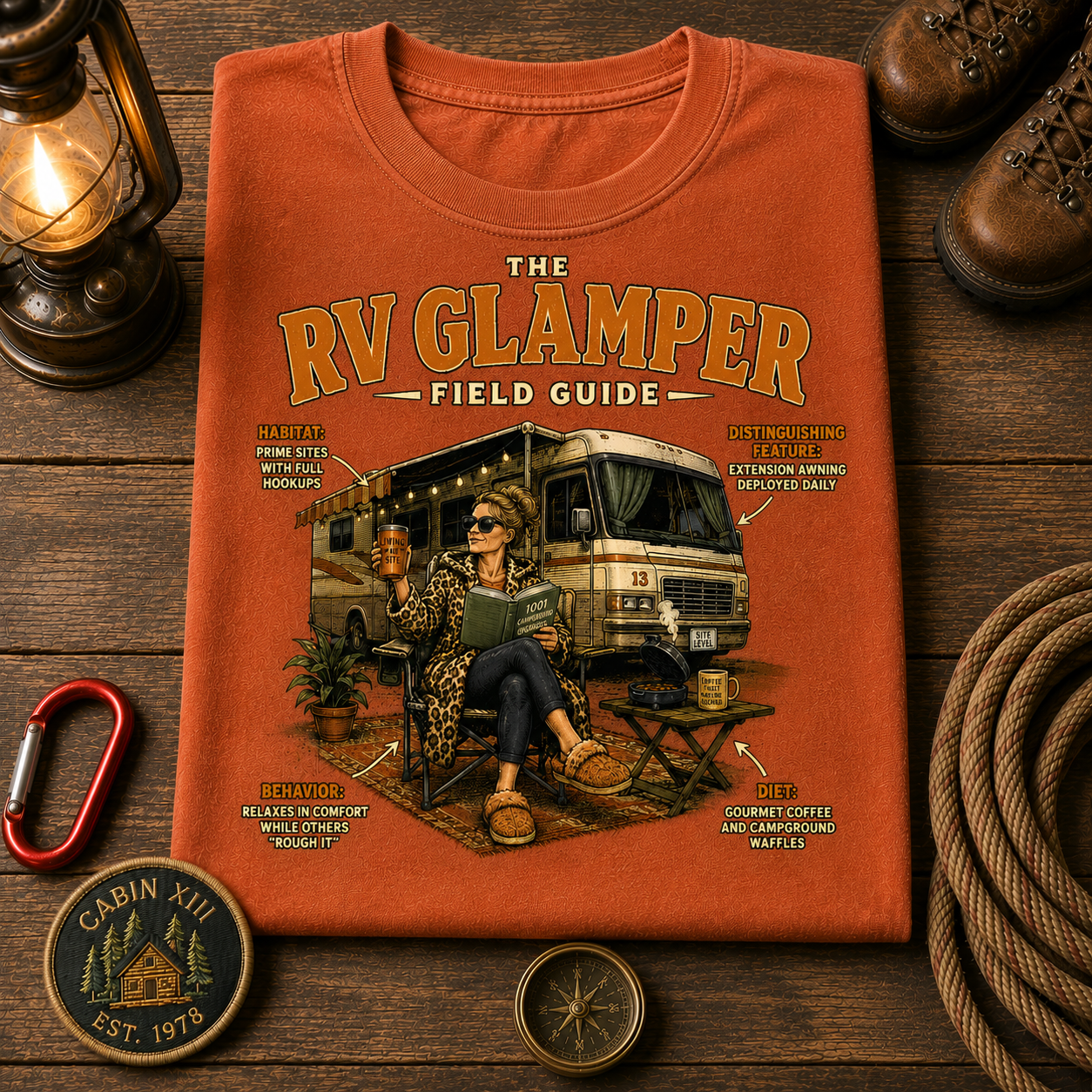 RV Glamper Field Guide Comfort Colors Tee