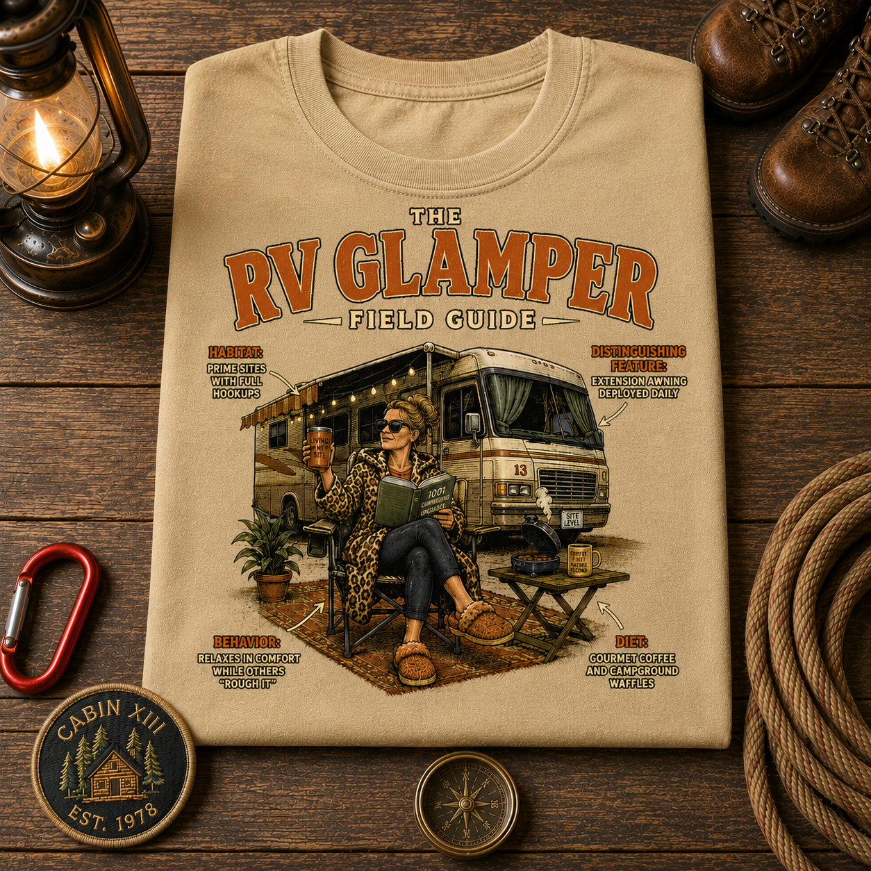 RV Glamper Field Guide Comfort Colors Tee