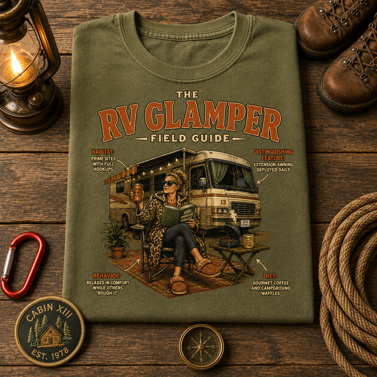 RV Glamper Field Guide Comfort Colors Tee