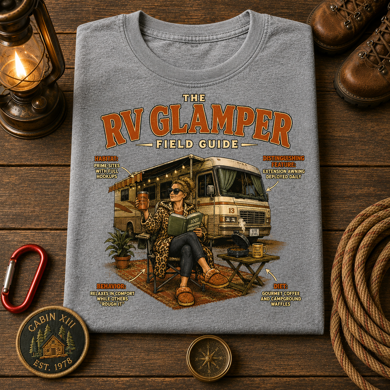 RV Glamper Field Guide Comfort Colors Tee