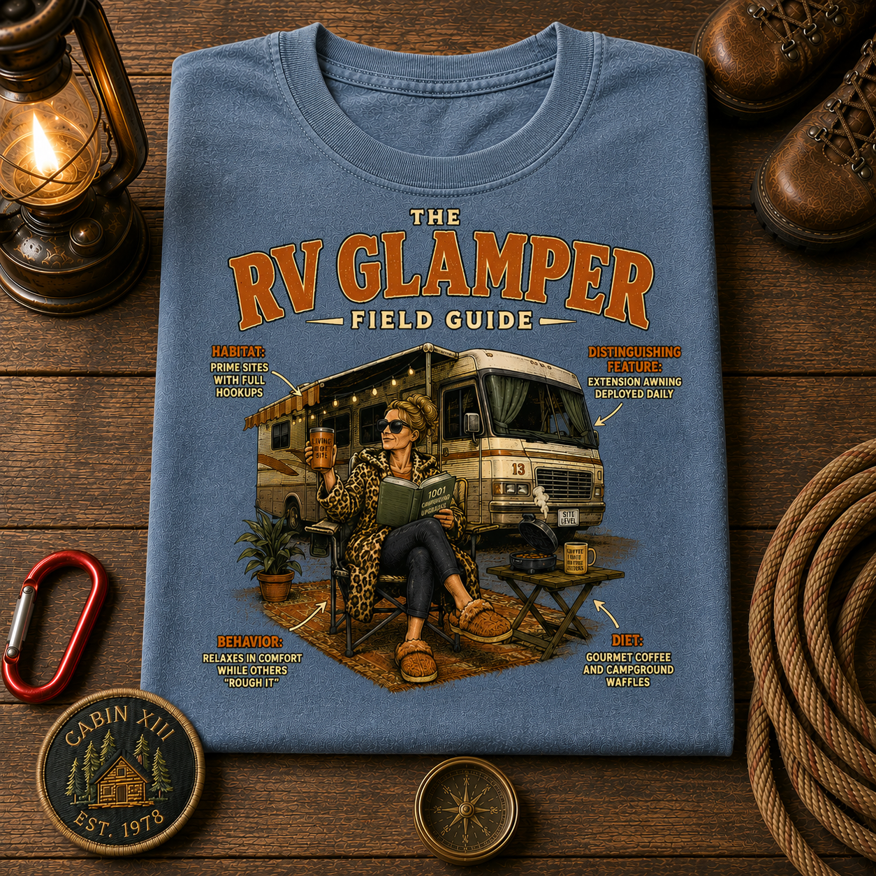 RV Glamper Field Guide Comfort Colors Tee