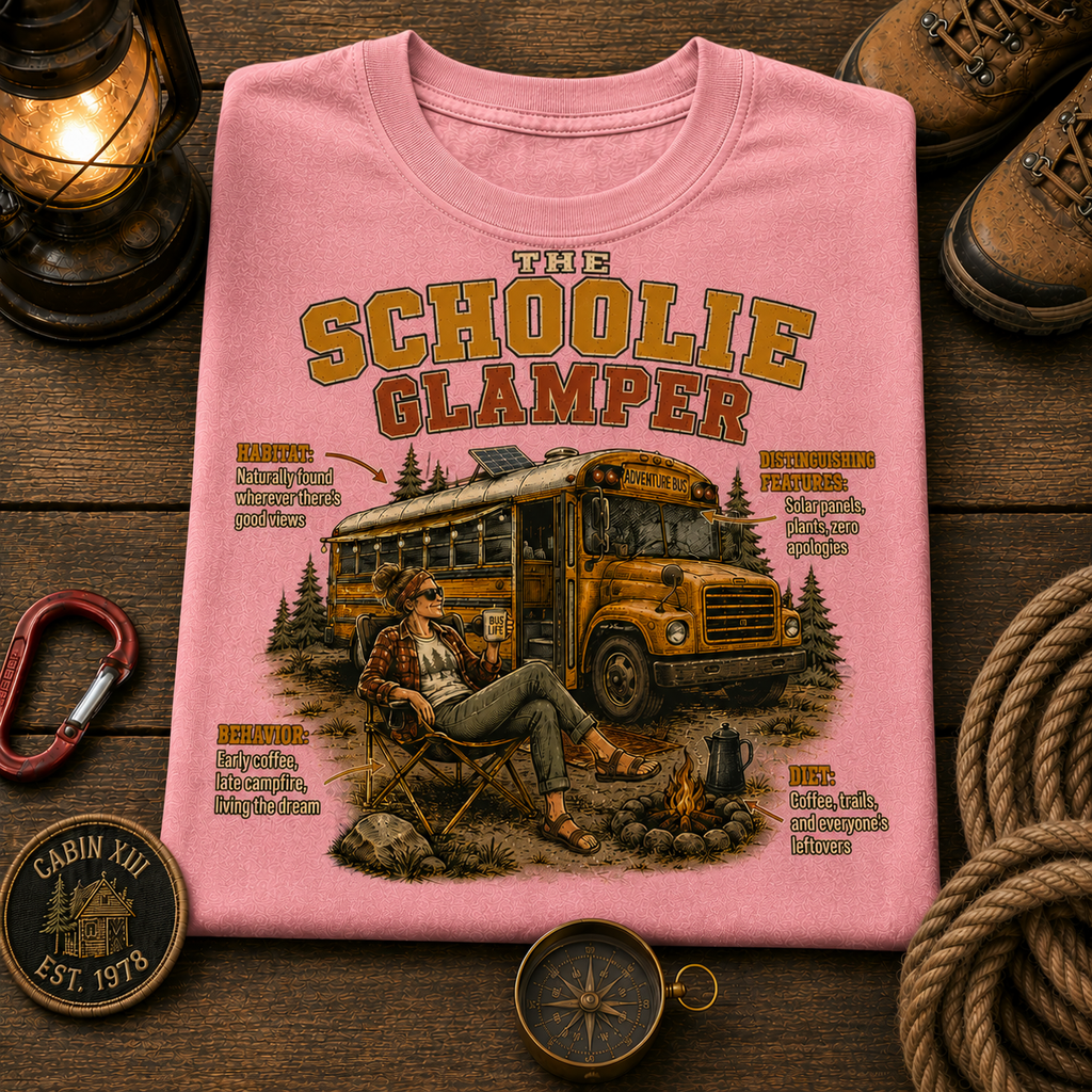 Schoolie Glamper Field Guide Comfort Colors Tee