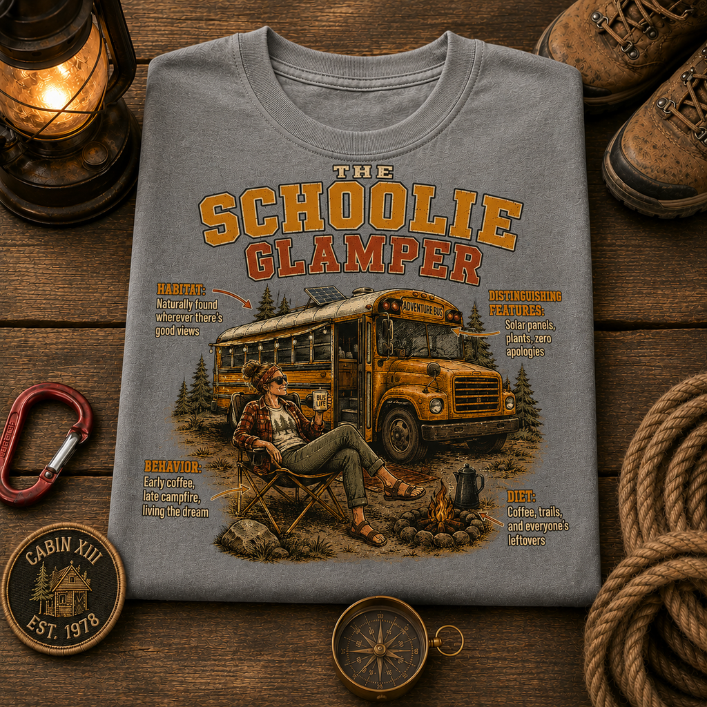 Schoolie Glamper Field Guide Comfort Colors Tee