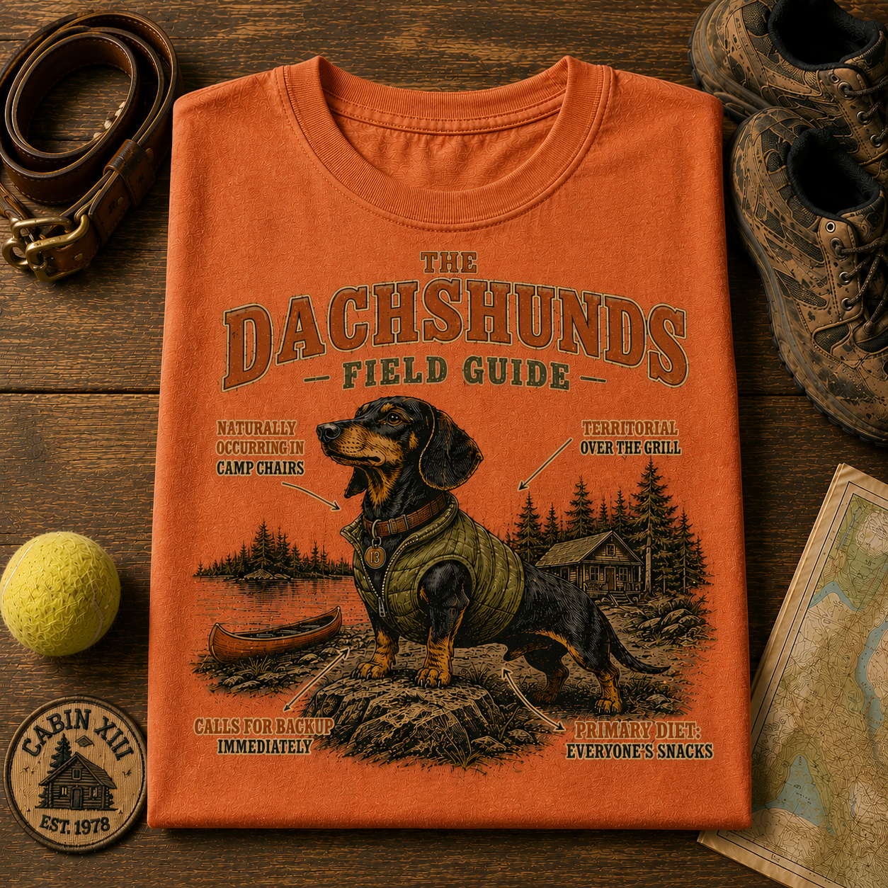 Dachshunds Field Guide Tee
