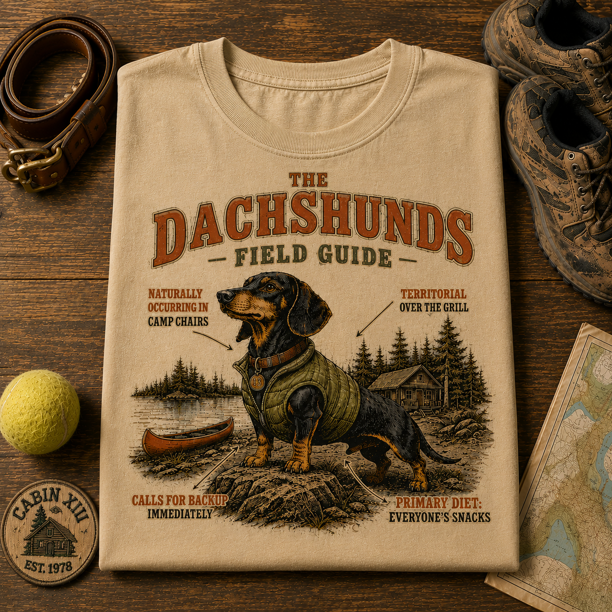 Dachshunds Field Guide Tee