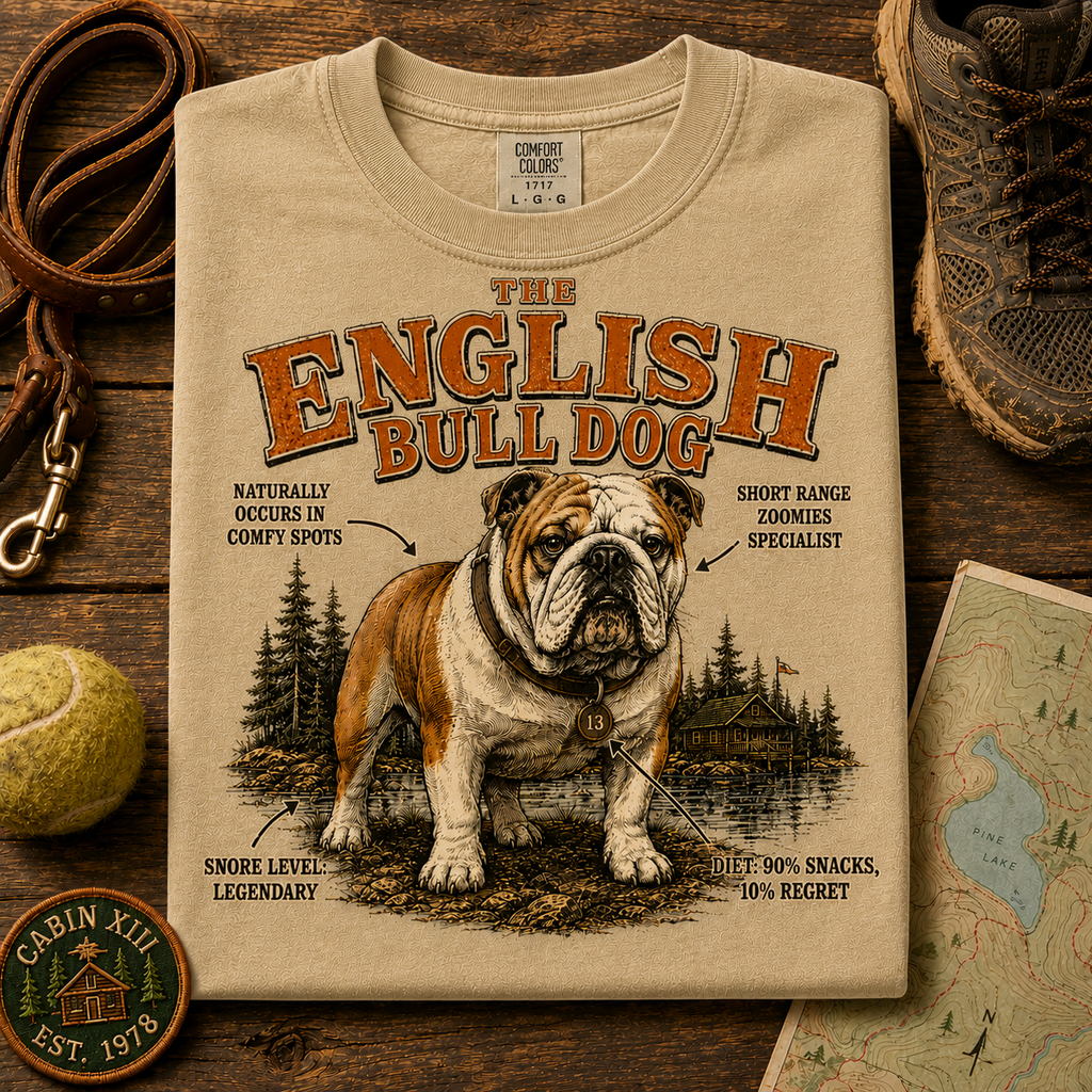 English Bulldog Field Guide Tee