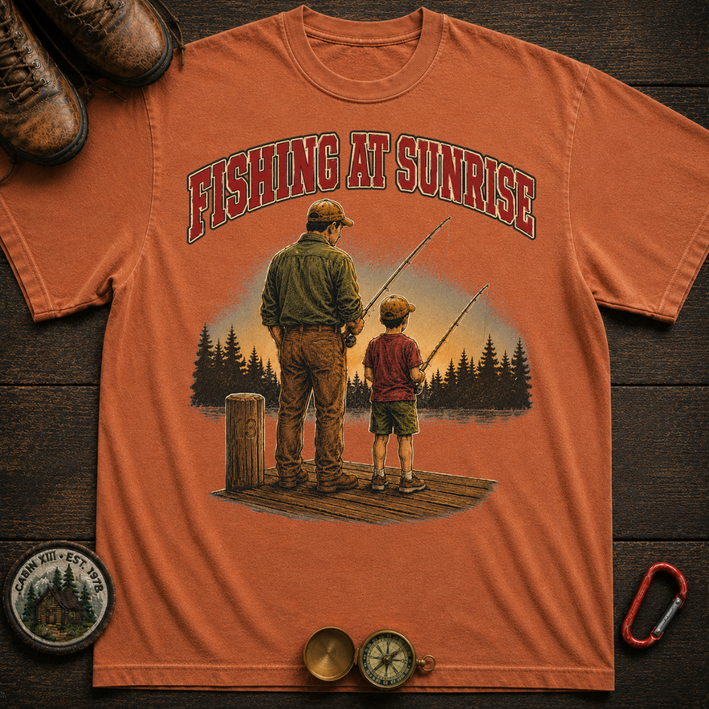 Fishing at Sunrise Tee