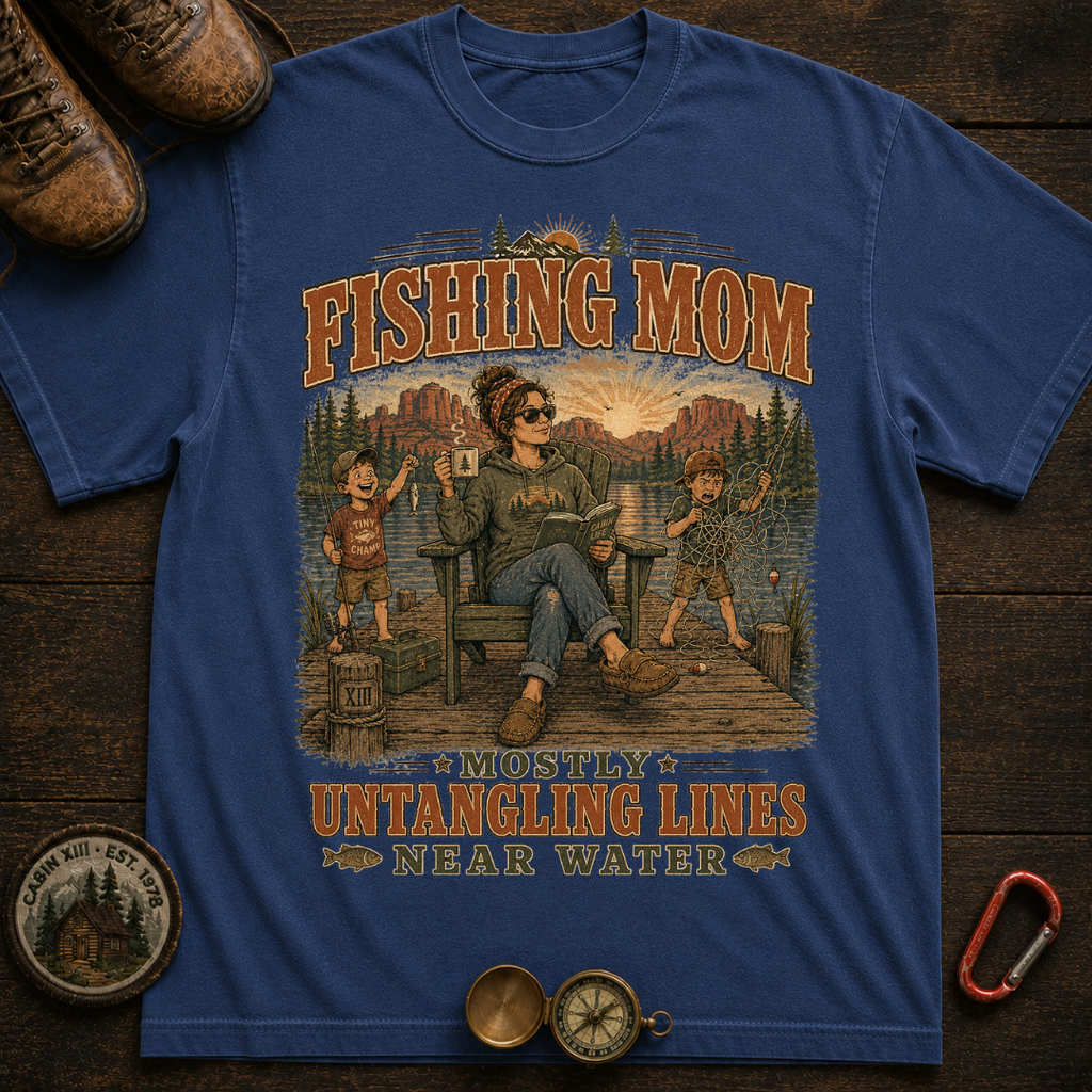 Fishing Mom Camping T-Shirt