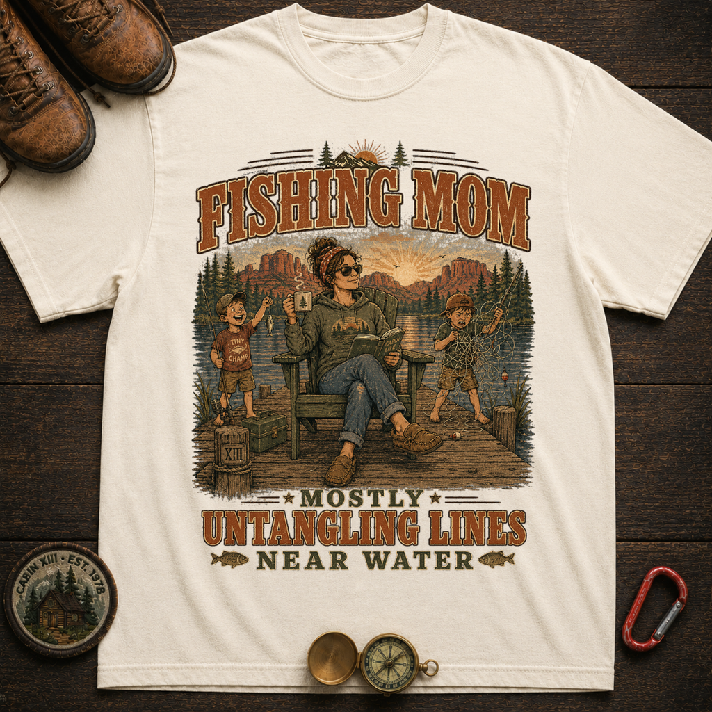 Fishing Mom Camping T-Shirt