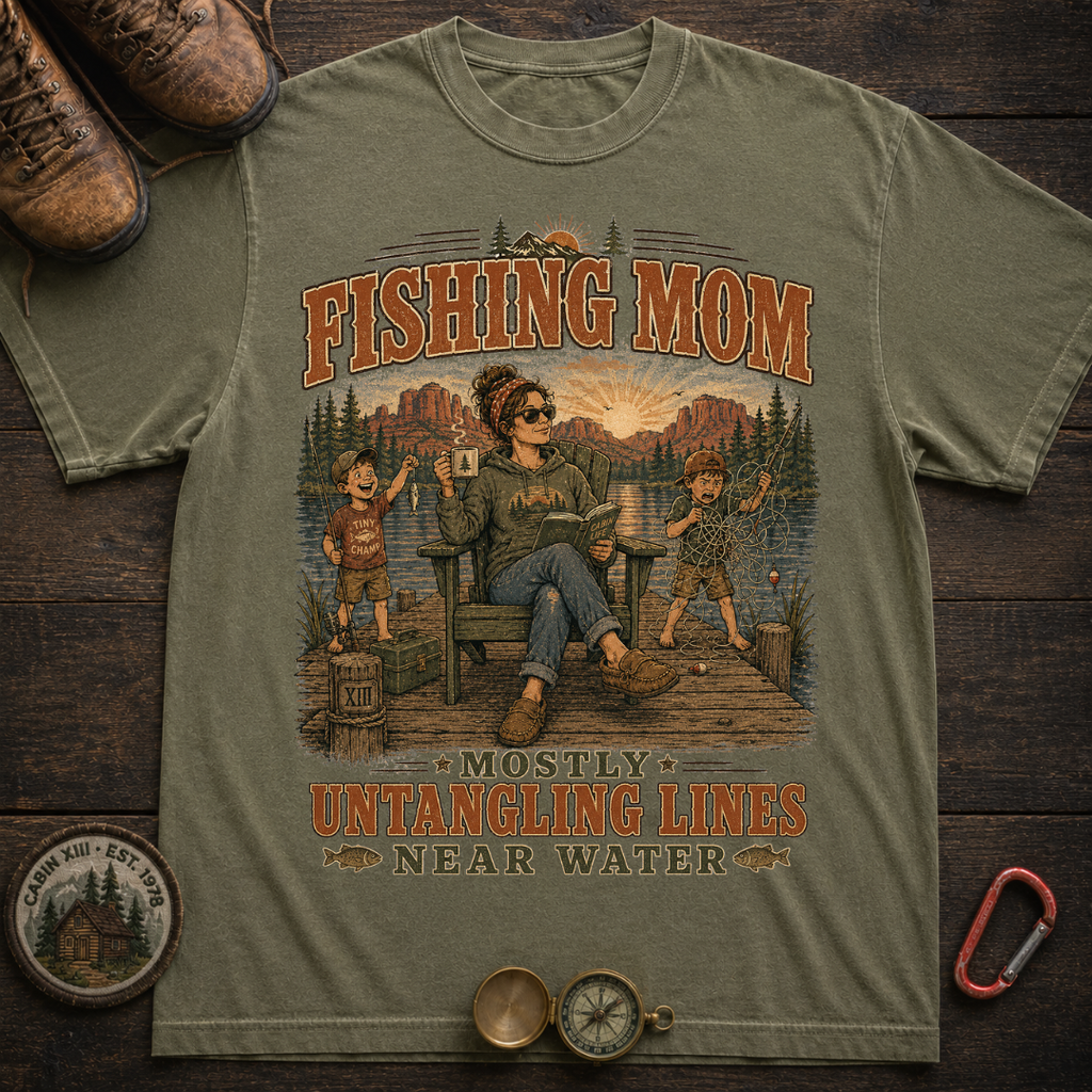 Fishing Mom Camping T-Shirt