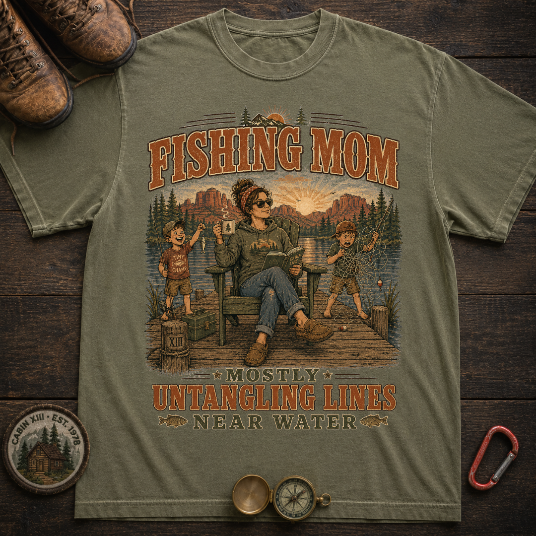 Fishing Mom Camping T-Shirt