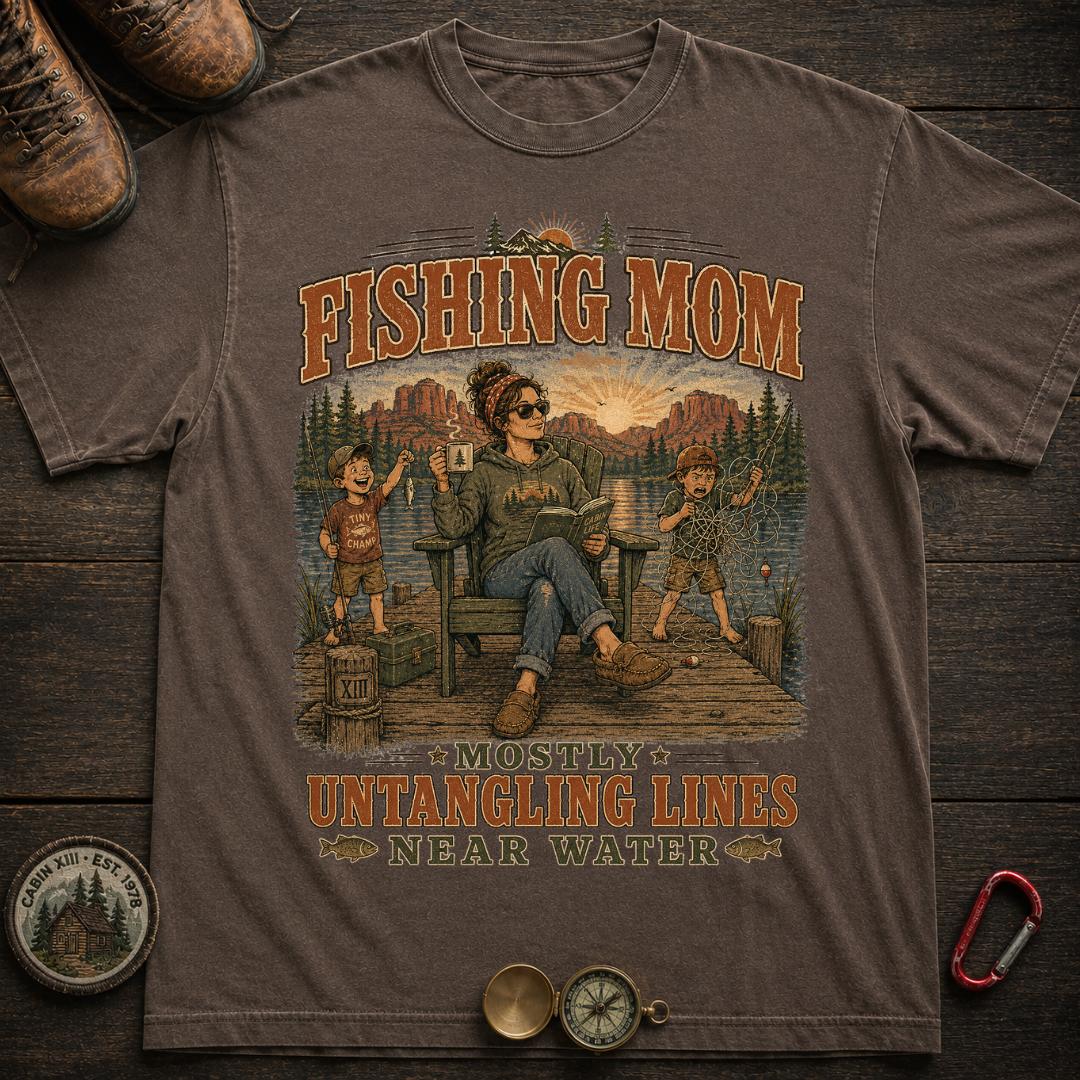Fishing Mom Camping T-Shirt