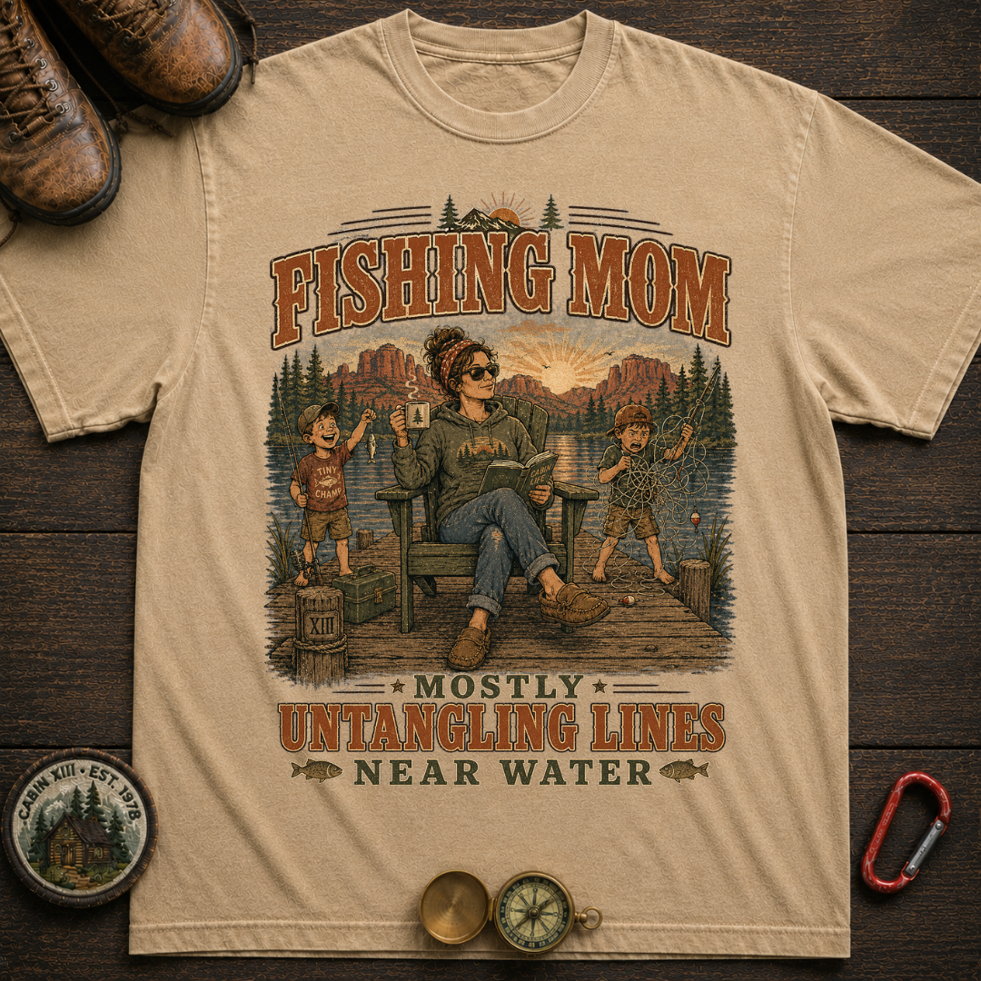 Fishing Mom Camping T-Shirt