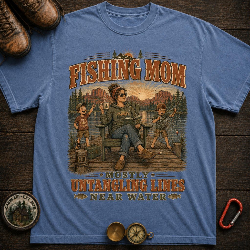 Fishing Mom Camping T-Shirt