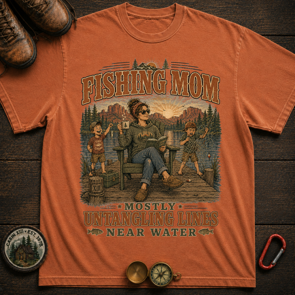 Fishing Mom Camping T-Shirt