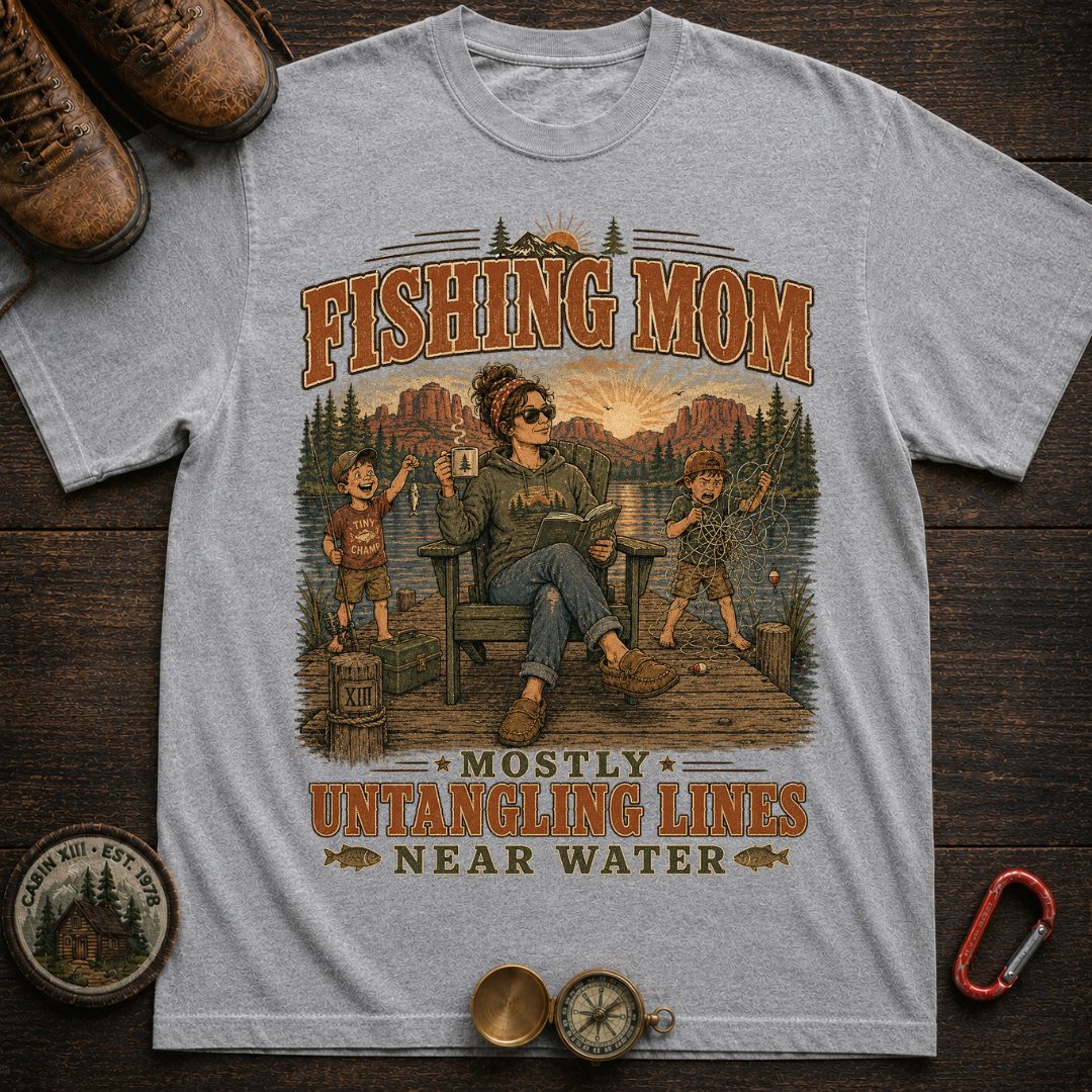 Fishing Mom Camping T-Shirt