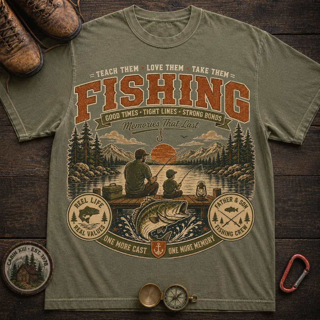 Family Fishing Camping T-Shirt